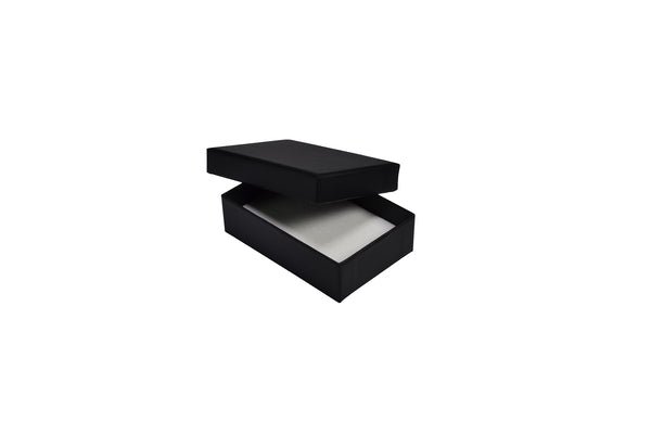 Rigid Cardboard Standard Pendant Jewellery Box - Matt Black - PackQueen