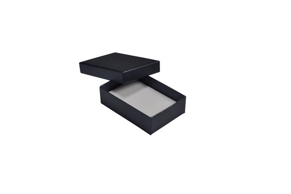 Rigid Cardboard Standard Pendant Jewellery Box - Metallic Charcoal - PackQueen