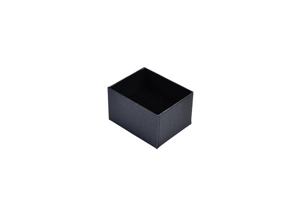 Rigid Cardboard Standard Small Jewellery Box for Rings, Earrings, Pendants or Hoops - Metallic Charcoal - PackQueen