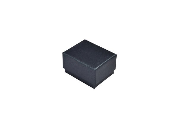 Rigid Cardboard Standard Small Jewellery Box for Rings, Earrings, Pendants or Hoops - Metallic Charcoal - PackQueen