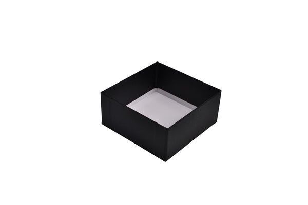 Rigid Cardboard Standard Square Jewellery Box - Matt Black - PackQueen