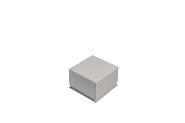 Rigid Linen Huggie Jewellery Box Suitable for Earrings - White - PackQueen