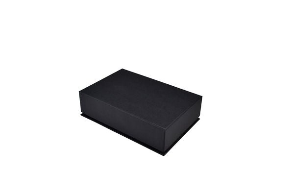 Rigid Linen Pendant Jewellery Box - Charcoal Black - PackQueen