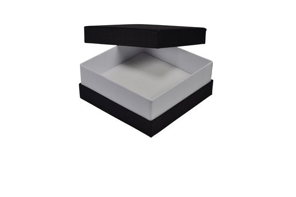 Rigid Square Jewellery Box - Two Tone Texture - PackQueen