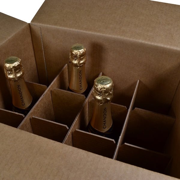 RSC Shipping Carton 12 x Chandon Wine Bottle 320mm High - PackQueen