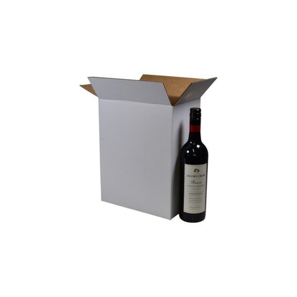 SAMPLE - 6 Bottle Wine [RSC Shipping Carton ] 311mm High - Kraft White - INSERTS SOLD SEPARATELY [700-24674] - PackQueen