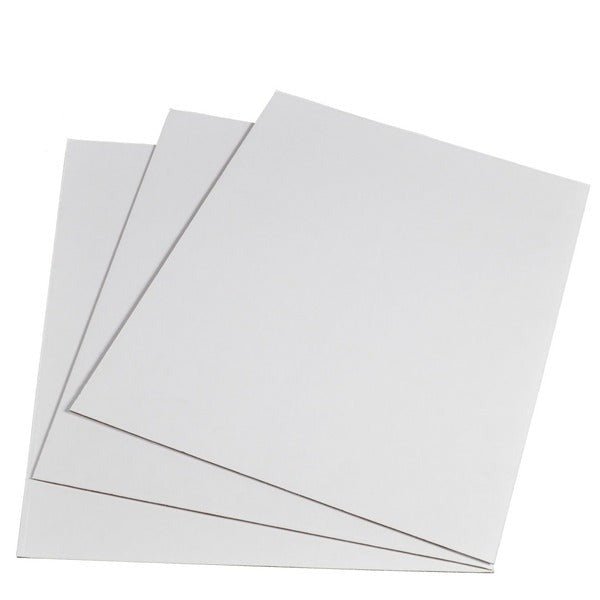 SAMPLE A4 Cardboard Sheet (210mm x 297mm x 1.5mm) - Kraft White - PackQueen