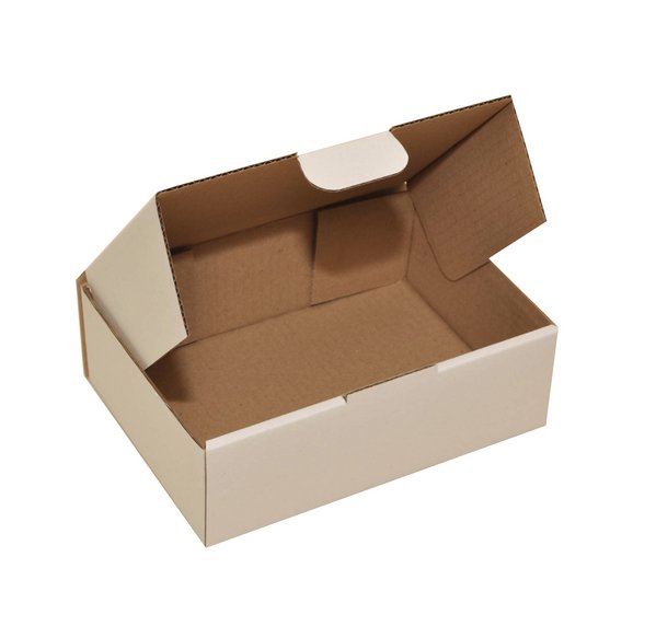 SAMPLE - A5 Postage Box - White (Brown Inside) (BXP1) - PackQueen