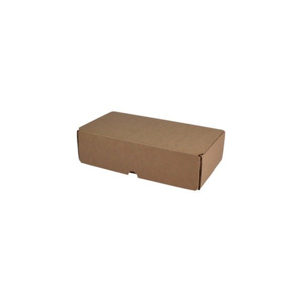 SAMPLE - B Flute - 2 Beer Bottle Shipping Box (Lay Down) with removable insert - Kraft Brown - PackQueen
