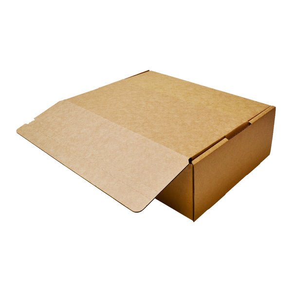SAMPLE - B Flute - A4 Postage Box with 'Peal N Seal' Double Tape (Easy Customer Return Seal) - Kraft Brown - PackQueen
