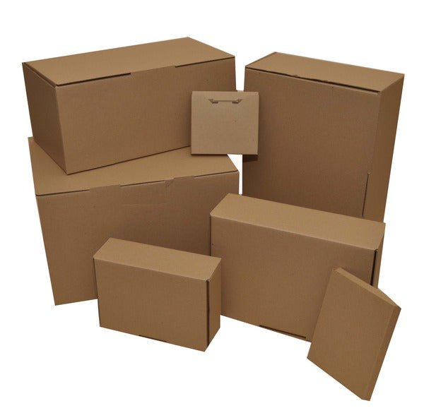 SAMPLE - B Flute - Medium Postage Box - Kraft Brown (BXP3) - PackQueen