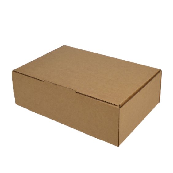 SAMPLE - B Flute - One Piece Postage & Mailing Box 24098 - Kraft Brown - PackQueen