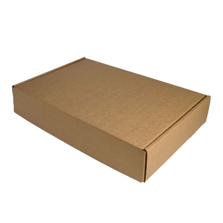 SAMPLE - B Flute - One Piece Postage & Mailing Box 24104 - Kraft Brown - PackQueen
