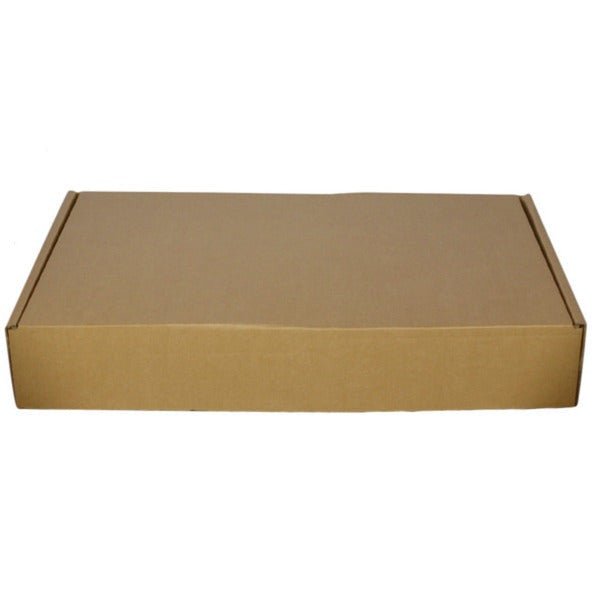 SAMPLE - B Flute - One Piece Wine Postage Box 9132A (insert sold separately) - Kraft Brown - PackQueen