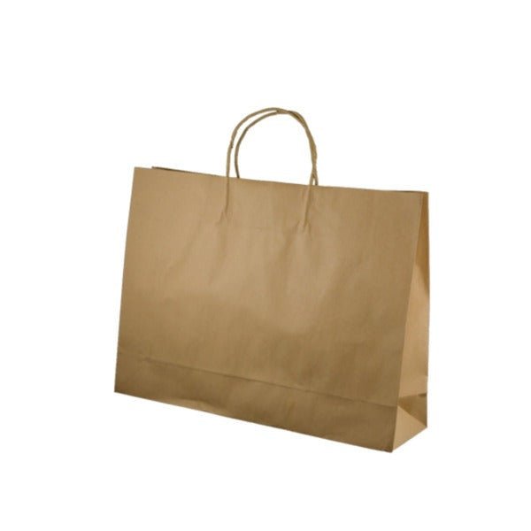 SAMPLE - Brown Kraft Paper Gift Bag Midi Boutique - PackQueen