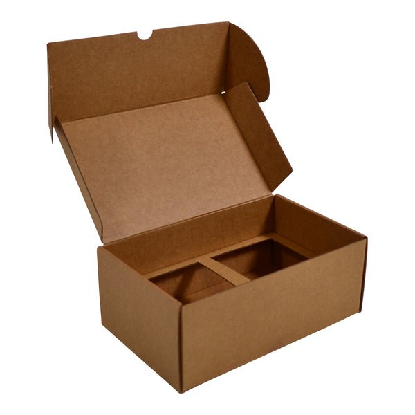 SAMPLE - Candle 2 Oxford/Cambridge Jar Pack Large Wood with Insert - Kraft Brown - PackQueen