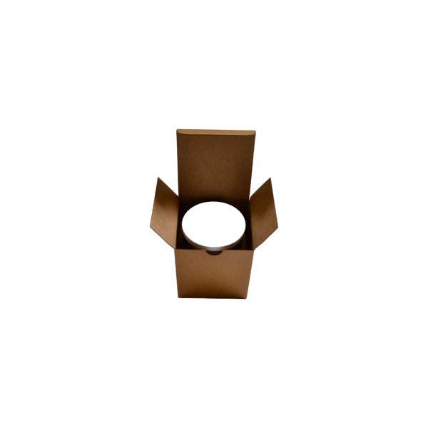 SAMPLE - Candle Extra Large 1 Oxford/Cambridge Jar Pack Upright with Insert - Kraft Brown - PackQueen