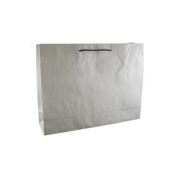 SAMPLE - Deluxe White Kraft Paper Gift Bag Boutique - PackQueen