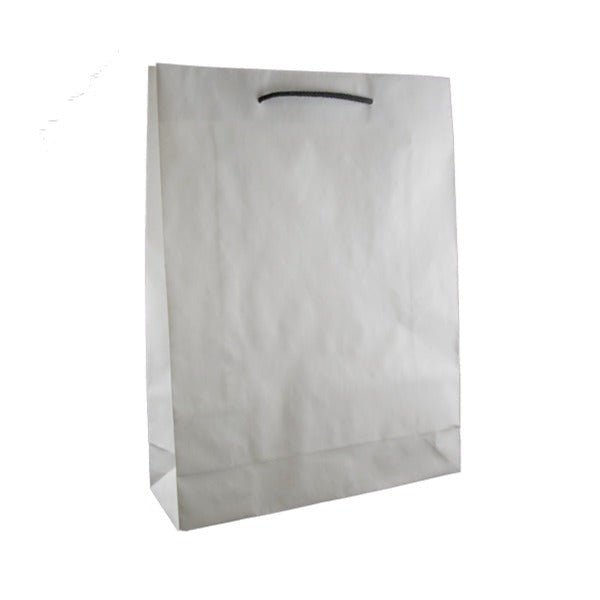 SAMPLE - Deluxe White Kraft Paper Gift Bag Midi - PackQueen