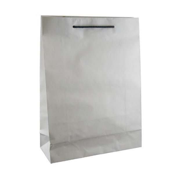 SAMPLE - Deluxe White Kraft Paper Gift Bag Small - PackQueen