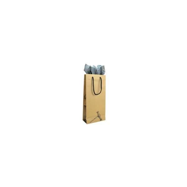 SAMPLE - Double Cork Screw - Paper Wine Bag Kraft Brown - PackQueen