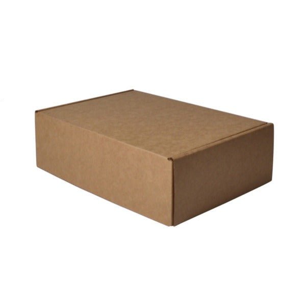 SAMPLE - E Flute - One Piece Mailing Gift Box 27026 - Kraft Brown - PackQueen