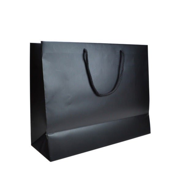 SAMPLE - Extra Large - Matt Black Laminated European Gift Bag - PackQueen