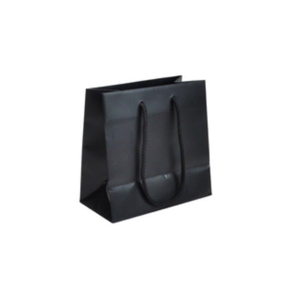 SAMPLE - Extra Small - Matt Black Laminated European Gift Bag - PackQueen