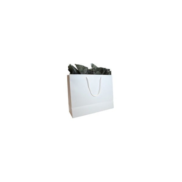 SAMPLE - Large - Matt White Laminated European Gift Bag - PackQueen