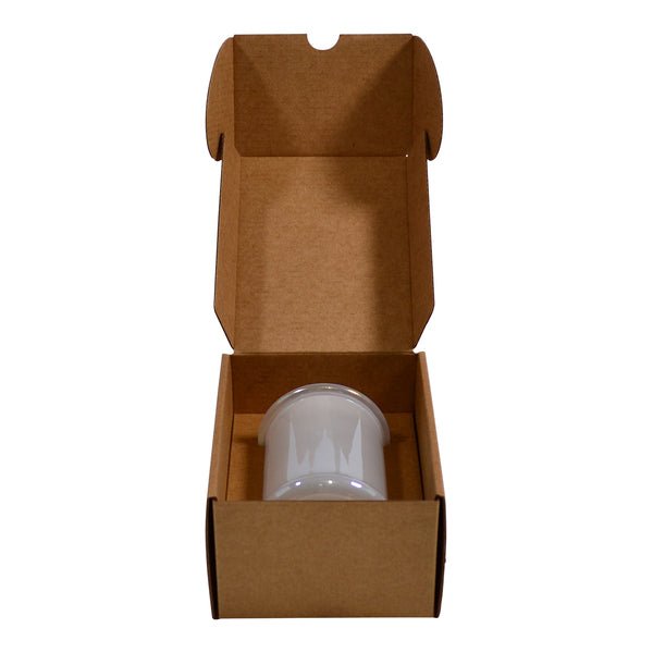 SAMPLE - Medium Glass Candle 1 Danube Jar Pack with Insert - Kraft Brown - PackQueen