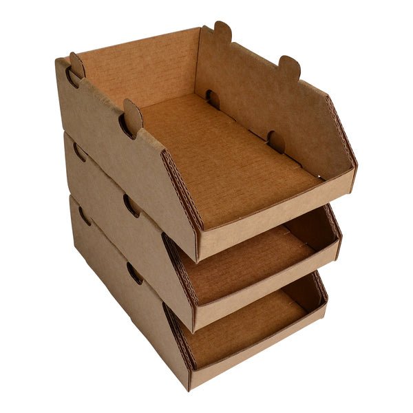 SAMPLE - Mini Stackable Storage & Bin Box 29990 - Kraft Brown - PackQueen