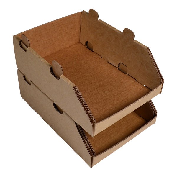 SAMPLE - Mini Stackable Storage & Bin Box 29990 - Kraft Brown - PackQueen