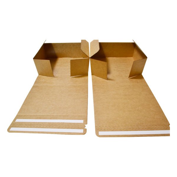 SAMPLE One Piece Postage & Mailing Box 27279 with Peal & Seal Double Tape - Kraft Brown - PackQueen