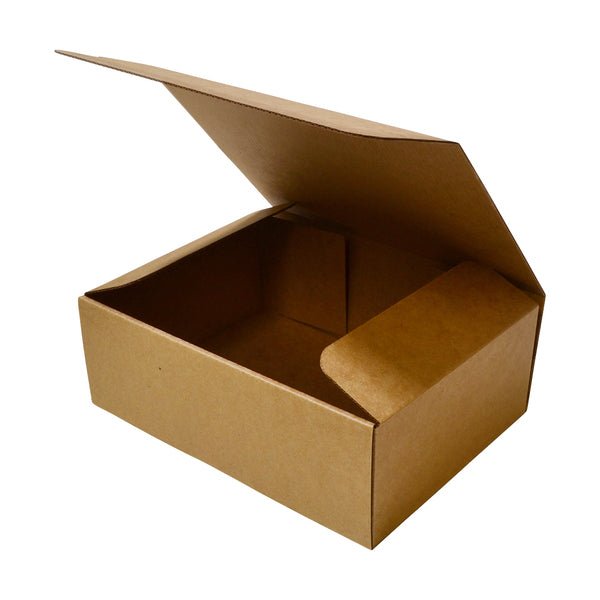 SAMPLE One Piece Postage & Mailing Box 27279 with Peal & Seal Single Tape - Kraft Brown - PackQueen