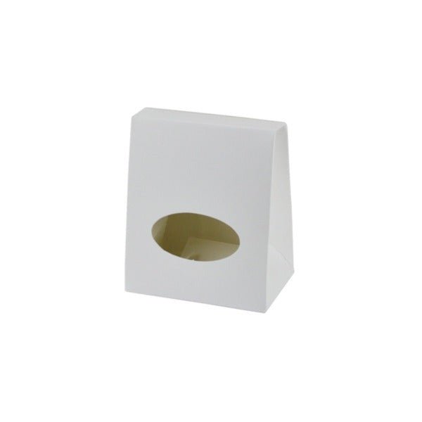 SAMPLE - Pyramid Tiny with Cut Out - Smooth White Paperboard (285gsm) - PackQueen