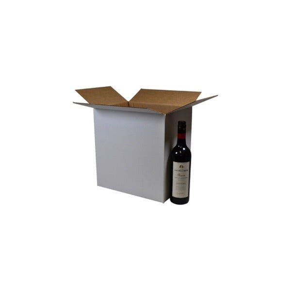 SAMPLE - RSC Shipping Carton 12 Bottle Wine 330mm High - Kraft White - INSERTS SOLD SEPARATELY [700-24675] - PackQueen