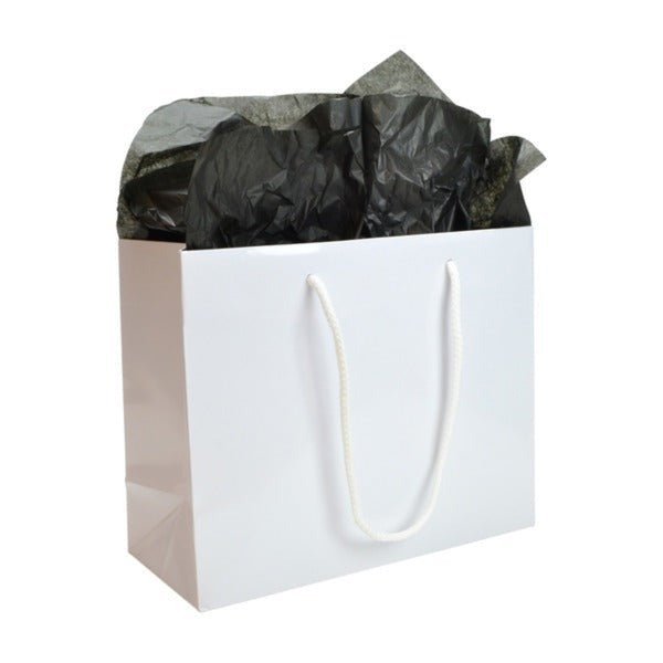 SAMPLE - Small - Gloss White Euro Gift Bag - PackQueen