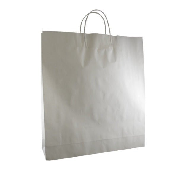 SAMPLE - White Kraft Paper Gift Bag Large - PackQueen