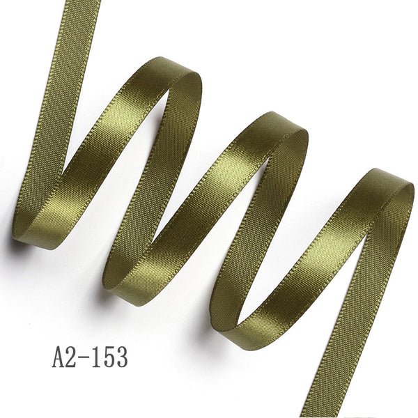 Satin Ribbon (10mm x 90metres) - Olive - PackQueen