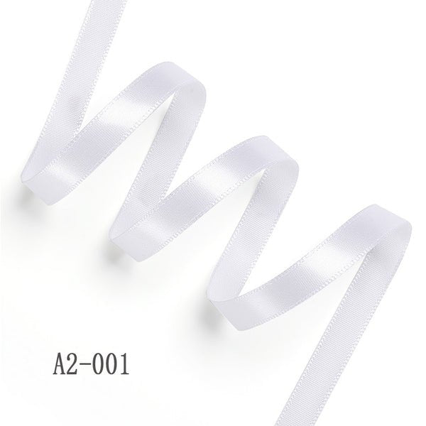 Satin Ribbon (10mm x 90metres) - White - PackQueen