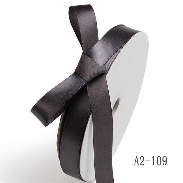 Satin Ribbon (26mm x 90metres) - Charcoal - PackQueen