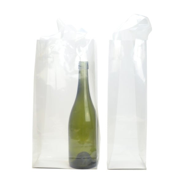 Single Clear EPI - Biodegradeable Wine Plastic Bag - 250 PACK - PackQueen