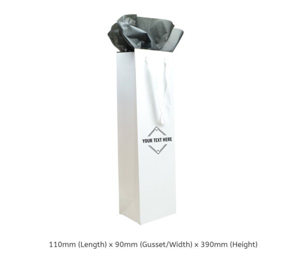 Single Deluxe Matt Paper Wine Bag - 100 PACK - PackQueen