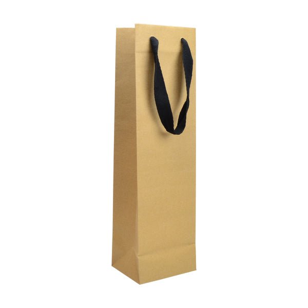 Single Deluxe - Paper Wine Bag Kraft Brown - 100 PACK - PackQueen