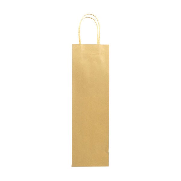 Single Wine - Paper Wine Bag Kraft Brown 100 PACK - PackQueen