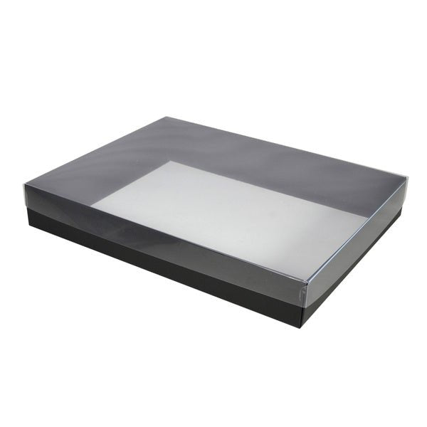Slim Line A4 Gift Box with Clear Lid - Paperboard (285gsm) (Base & Clear Lid) - PackQueen