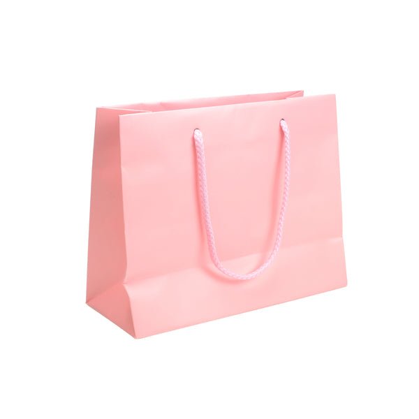 Small - Matt White Laminated European Gift Bag (200 PACK) - PackQueen