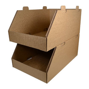 Stackable Pickaxe SUPER Strong 1EB Stackable Pick Bin & Part Box 29152 (Large) - Brown