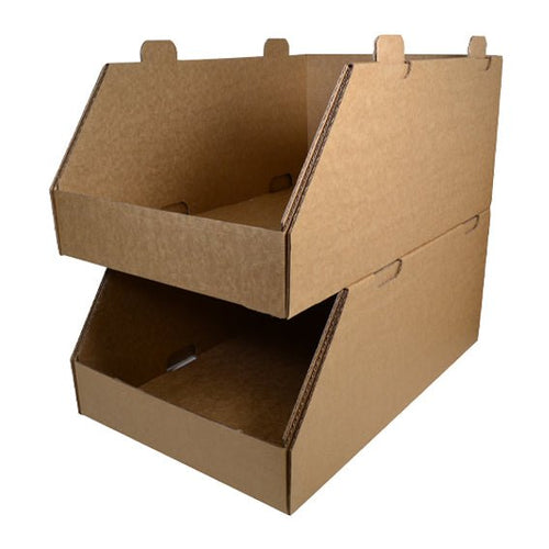 Mirca Stackable Boxes Stackable Storage Containers | Cardboard Boxes, Trays, Pick Bins
