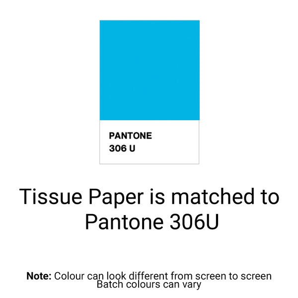 Turquoise Blue Tissue Paper - Acid Free 500 x 750mm (Bulk 480 Sheets) - PackQueen
